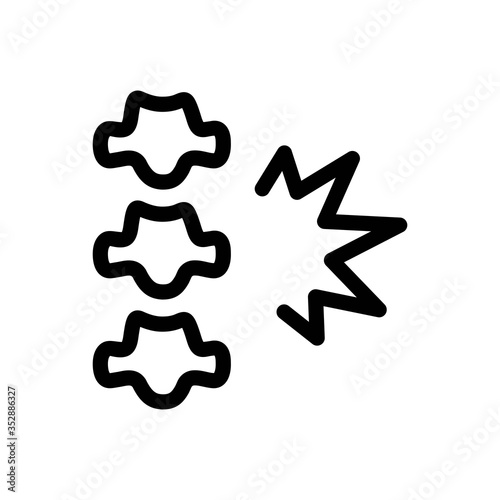 Spine Pain Line Icon