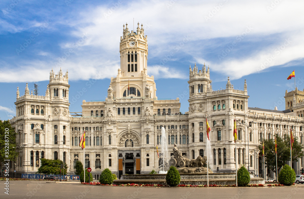 Naklejka premium Palacio de Comunicaciones in Madrid, Spain