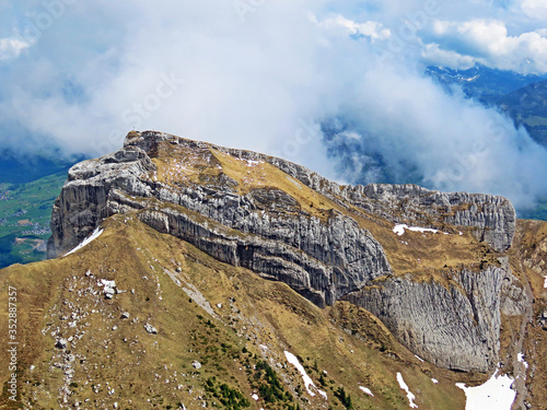 Alpine peak of Matthorn in the Swiss mountain range of Pilatus and in the Emmental Alps, Alpnach - Canton of Obwalden, Switzerland (Kanton Obwalden, Schweiz) photo