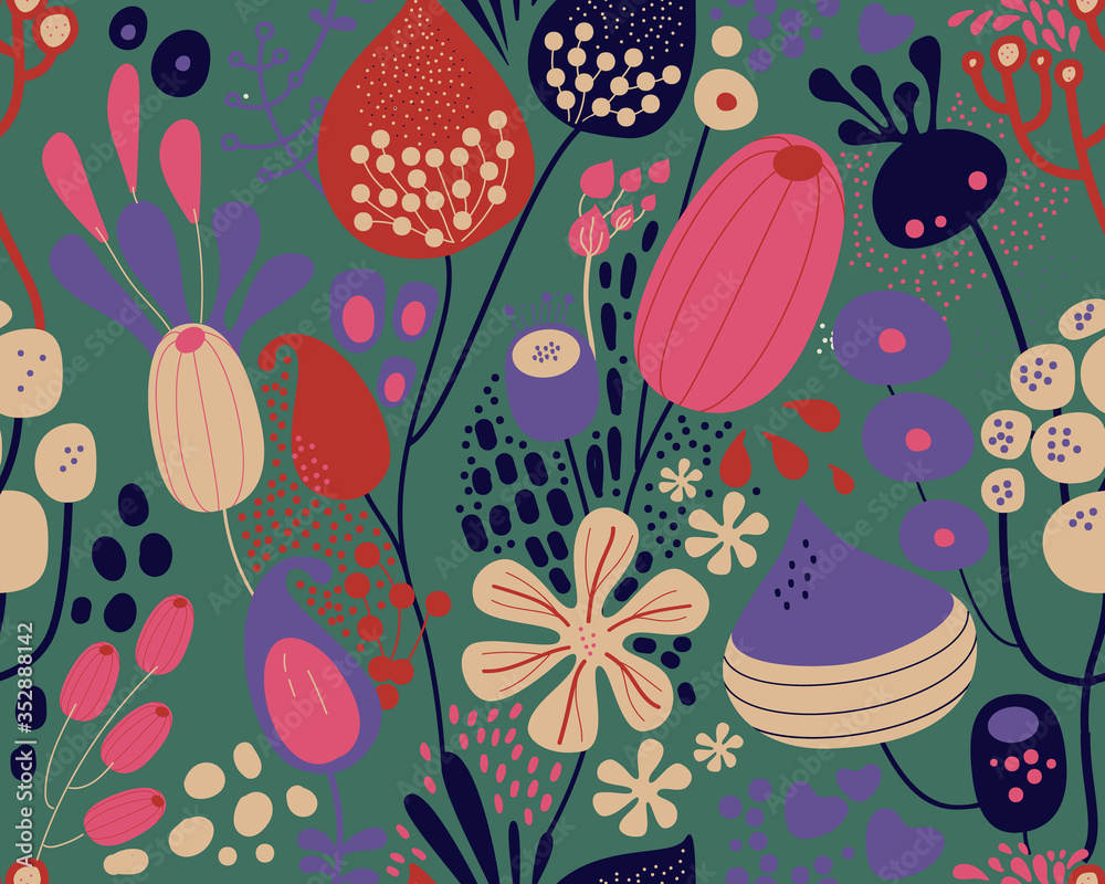 Flowers, plants and paisley cucumbers.