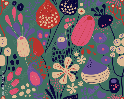 Flowers, plants and paisley cucumbers.