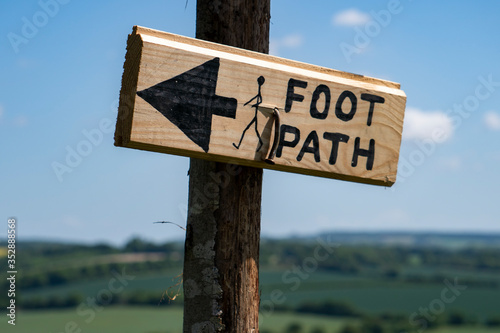 handmade footpath sign