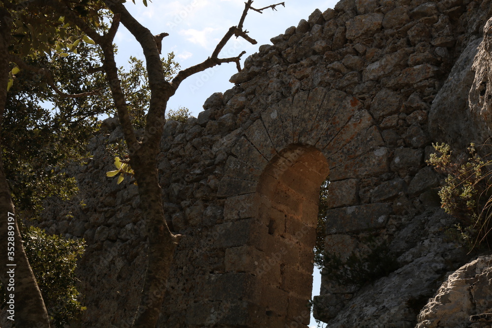 Ancient European stone doorway