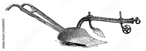 American Plow, vintage illustration.