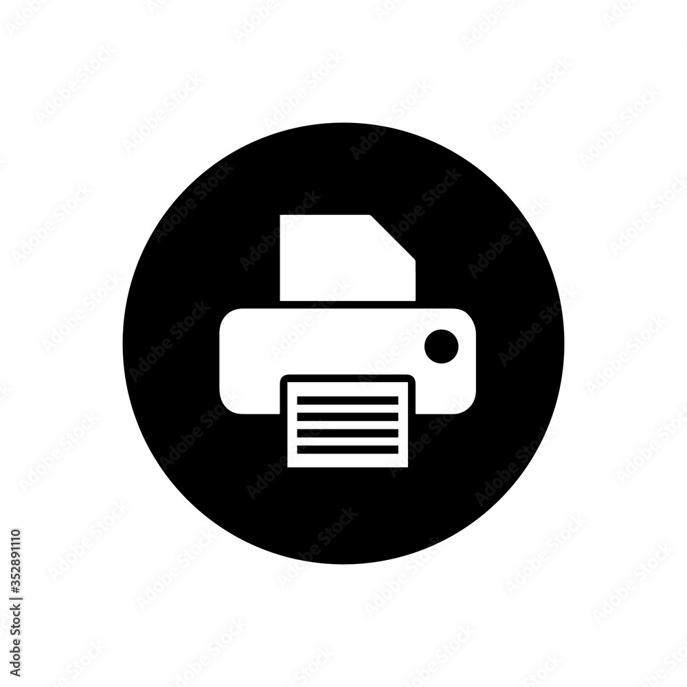 Obraz premium printer icon button