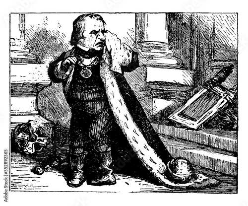 President Andy Johnson, vintage illustration.