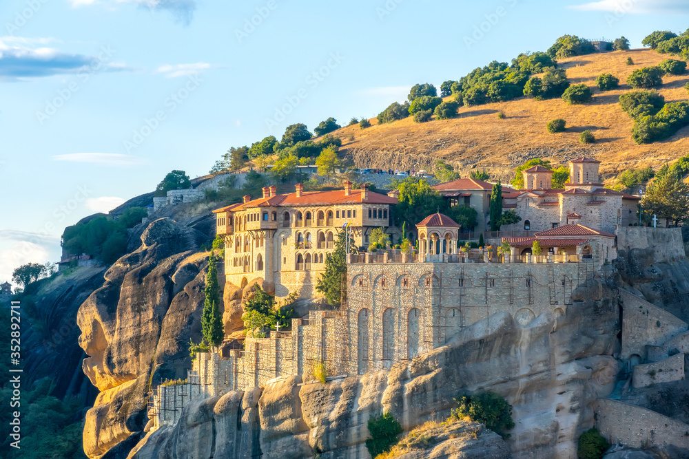 Large Greek Monastery on the Rock