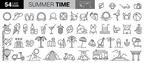 Travel hand-draw doodle backround. Tourism and summer sketch with travelling elements. Vector illustration