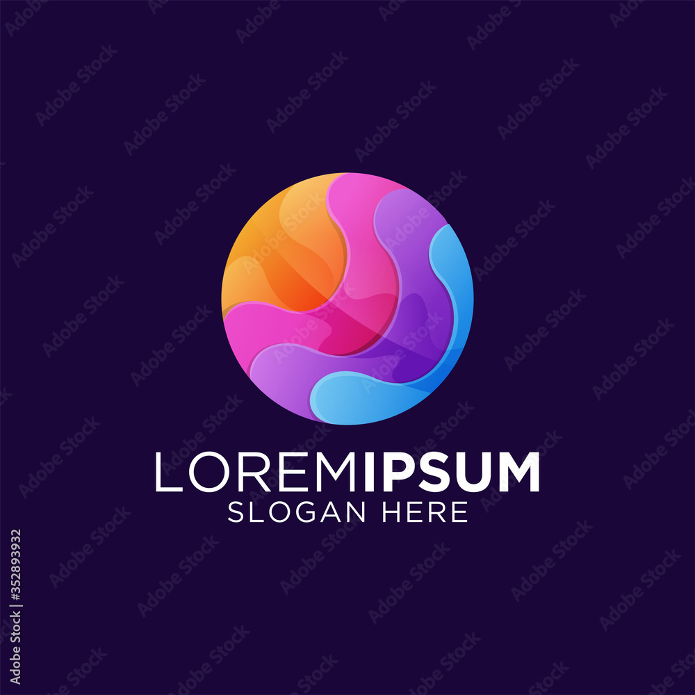 abstract colorful creative & modern logo design template premium ready to use