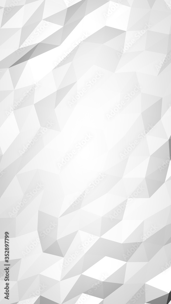 Obraz premium White abstract background. Lowpoly backdrop. Crumpled paper. 3D illustration
