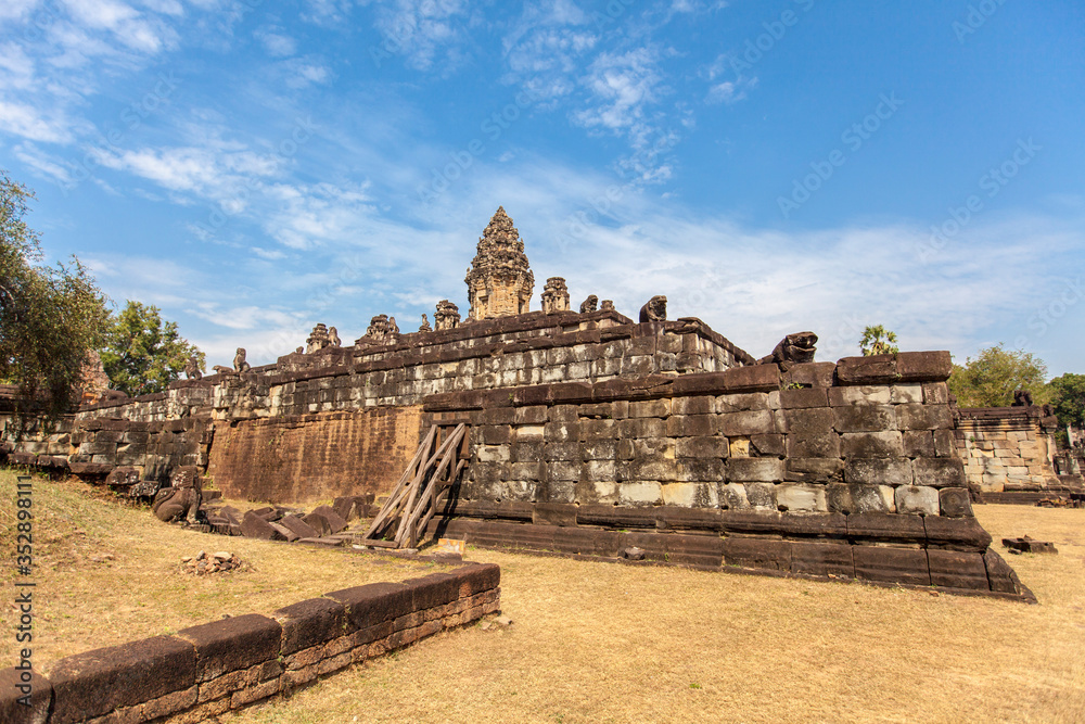 Bakong Prasat temple in Angkor Wat complex, Siem Reap, Cambodia. Bakong Prasat temple in Angkor Wat complex, Siem Reap, Cambodia.