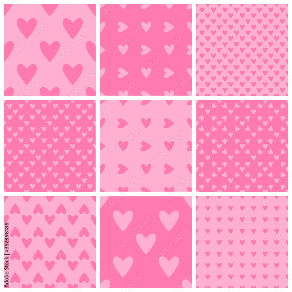 Seamless hearts patterns