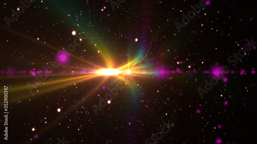 cosmos stars light lens flare