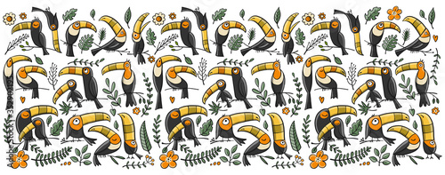 Toucans, paradise tropical bird for your design