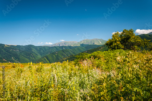 Mountain scenery in a warm sunny  summer day. Stara planina, Bulgaria photo