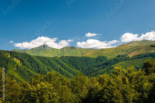 Mountain scenery in a warm sunny summer day. Stara planina, Bulgaria