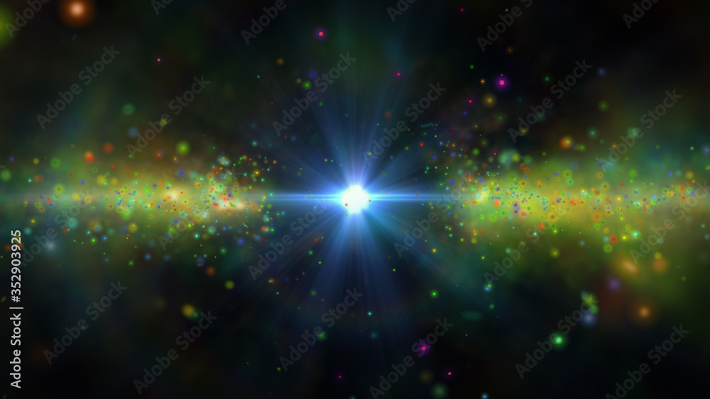 Star explosion in a galaxy of an nebula