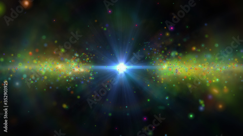 Star explosion in a galaxy of an nebula