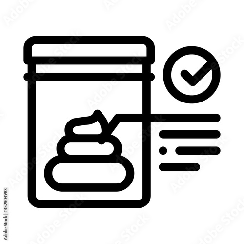 feces in vitro test icon vector. feces in vitro test sign. isolated contour symbol illustration