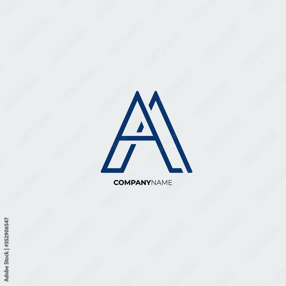 double letter a uppercase logo for company double letter a uppercase logo for company