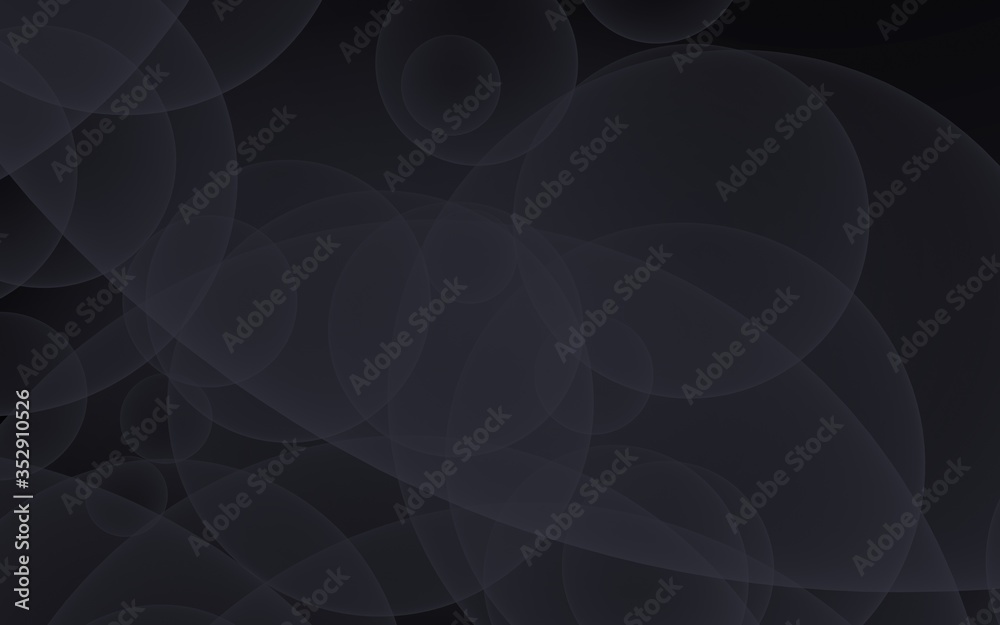 Abstract black background. Backdrop with dark transparent bubbles. 3D illustration Abstract black background. Backdrop with dark transparent bubbles. 3D illustration