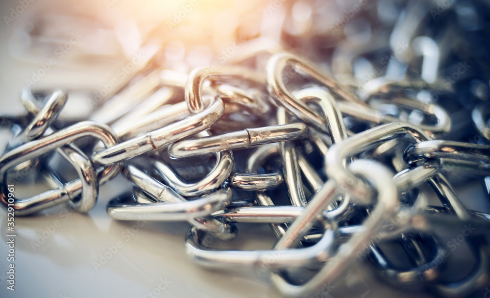 Close up of metal chain. Close up of metal chain.