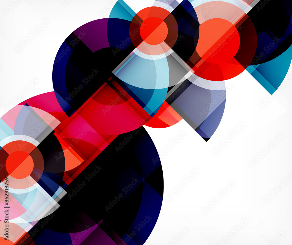 Abstract background, circle and triangle design round shapes overlapping. Geometric trendy template. Vector Illustration For Wallpaper, Banner, Background, Card, Book Illustration, landing page Abstract background, circle and triangle design round shapes overlapping. Geometric trendy template. Vector Illustration For Wallpaper, Banner, Background, Card, Book Illustration, landing page