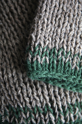 Detail of the handmade knit...