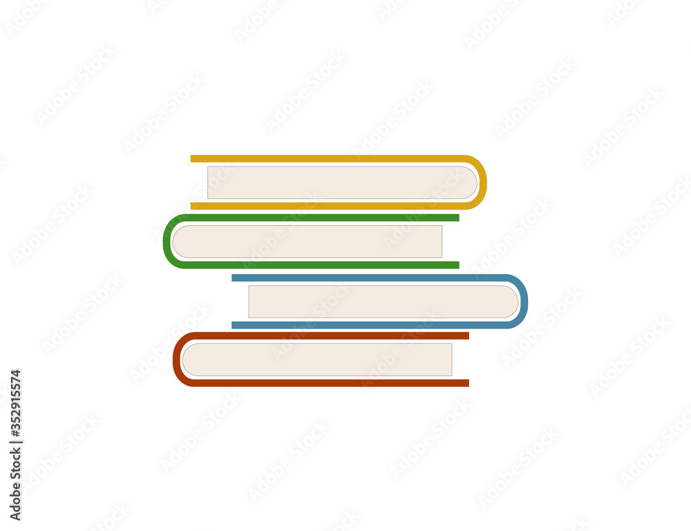 Vector icon of books. Knowledge, education and science. Alphabet, ABC, hornbook Vector icon of books. Knowledge, education and science. Alphabet, ABC, hornbook