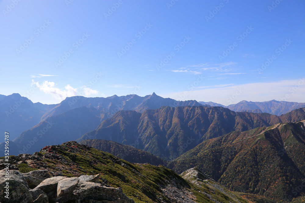 Obraz premium Mountain landscape in Japan Alps