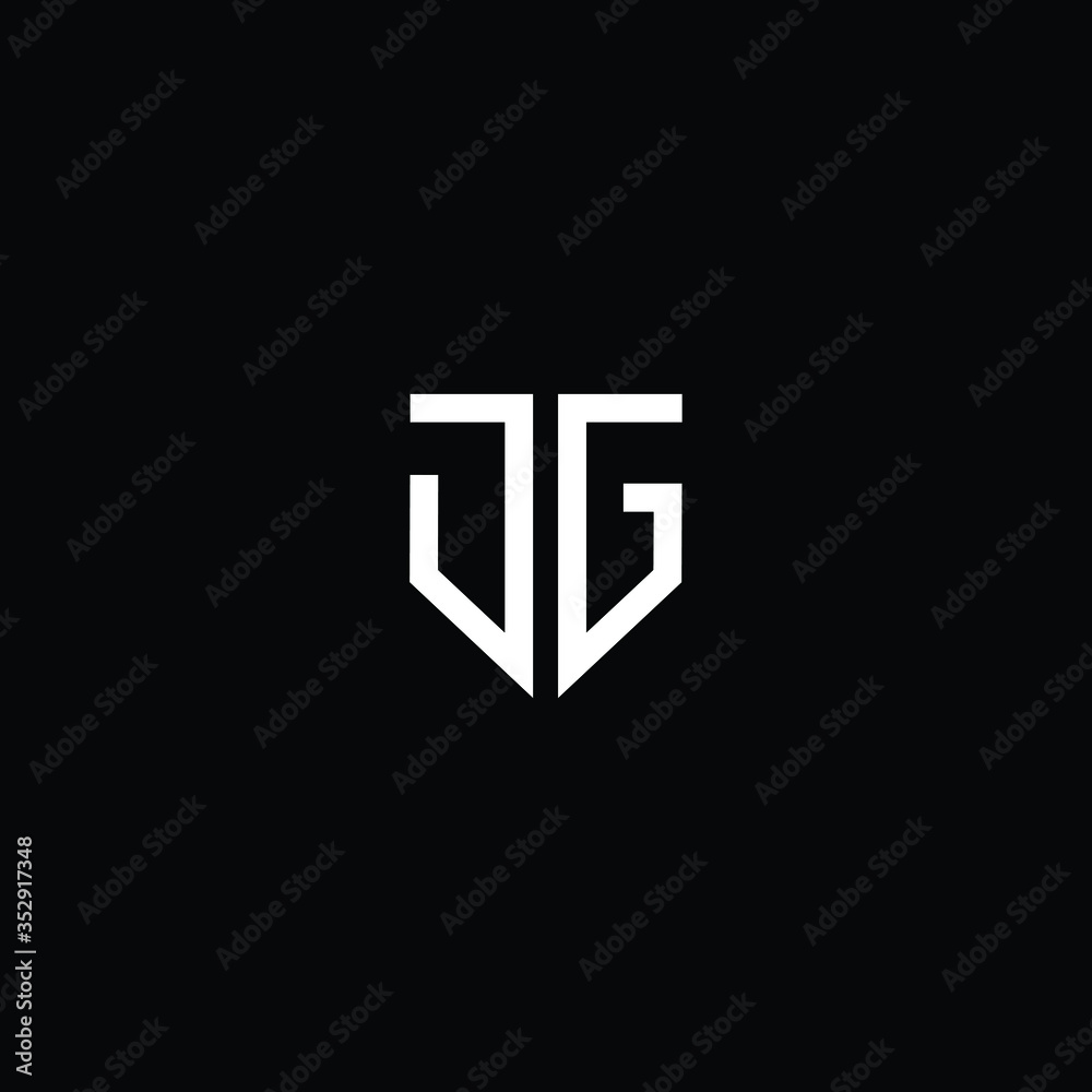Professional Innovative Initial JG logo and GJ logo. Letter GJ JG Minimal elegant Monogram. Premium Business Artistic Alphabet symbol and sign