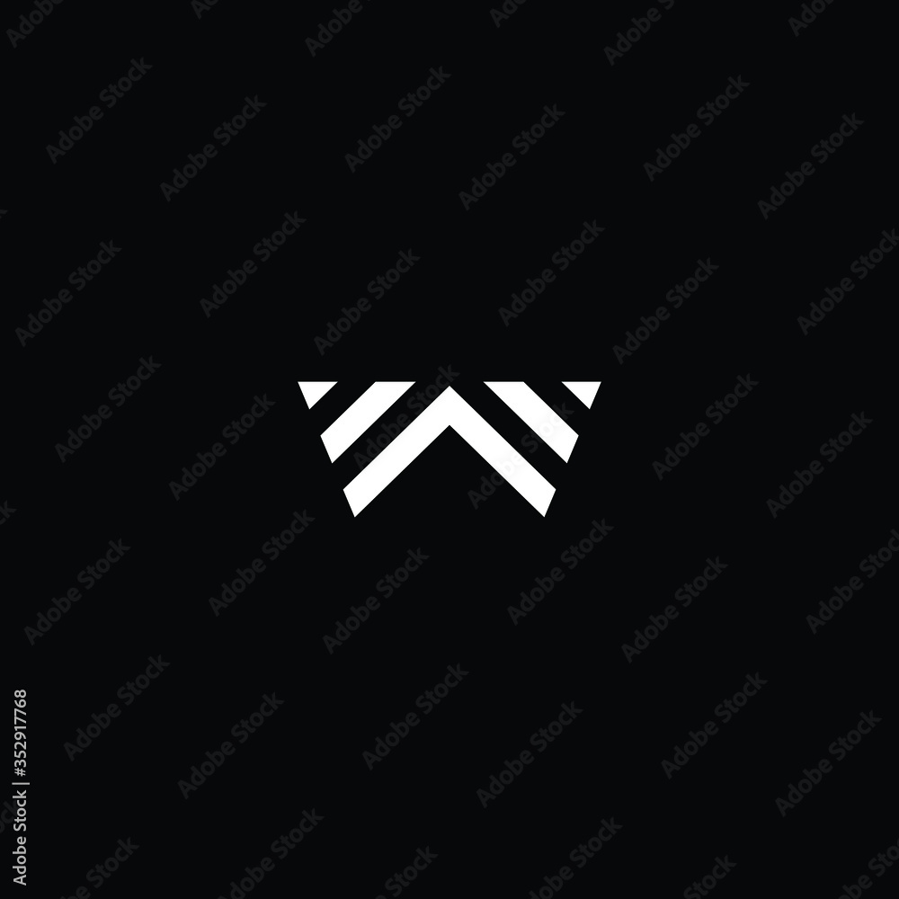  Professional Innovative Initial WA logo and AW logo. Letter W LOGO Minimal elegant Monogram. Premium Business Artistic Alphabet symbol and sign
