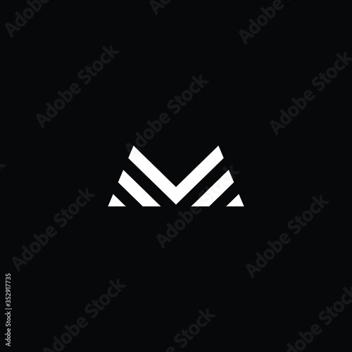  Professional Innovative Initial MV logo and VM logo. Letter M LOGO Minimal elegant Monogram. Premium Business Artistic Alphabet symbol and sign