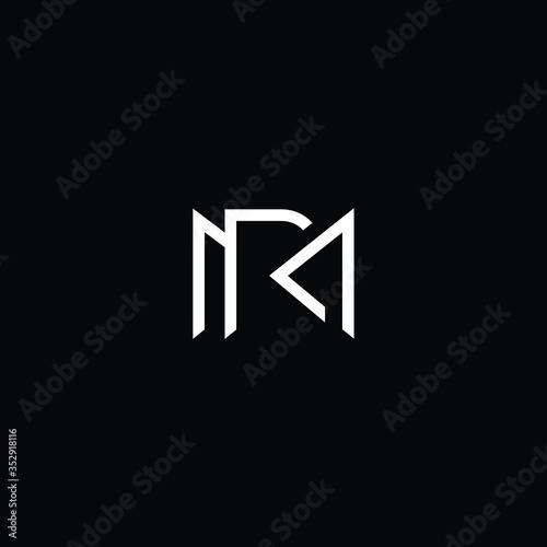  Professional Innovative Initial MR logo and RM logo. Letter MR RM Minimal elegant Monogram. Premium Business Artistic Alphabet symbol and sign