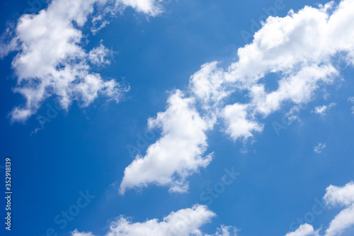 fluffy cloud in the blue sky, nature background concept