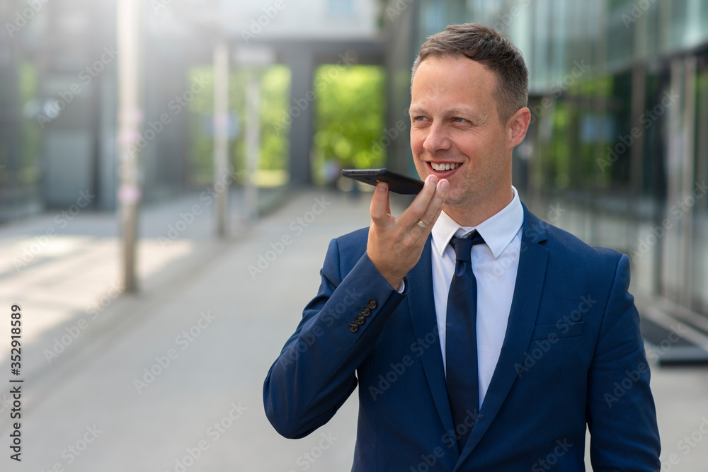 Young lawyer talking on phone outdoor Young lawyer talking on phone outdoor