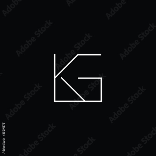  Professional Innovative Initial KG logo and GK logo. Letter KS LOGO AND SK LOGO Minimal elegant Monogram. Premium Business Artistic Alphabet symbol and sign