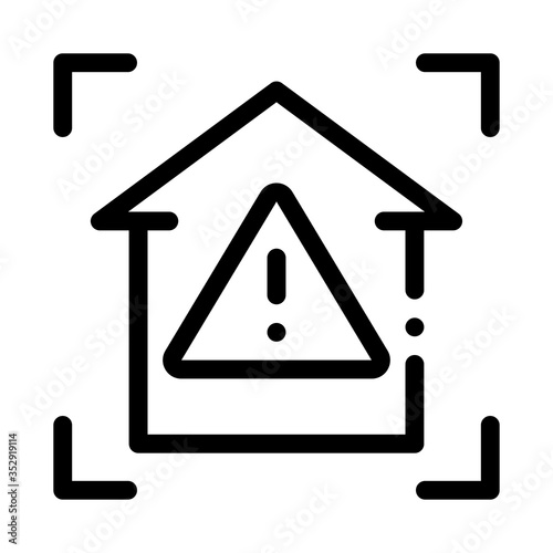 unsafe home detection icon vector. unsafe home detection sign. isolated contour symbol illustration
