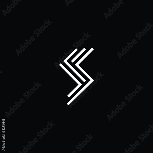  Professional Innovative Initial S logo and SS logo. Letter SF FS Minimal elegant Monogram. Premium Business Artistic Alphabet symbol and sign