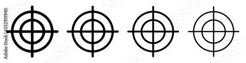 Target set icons set. Focus target collection.Aim icons design isolated.Set of different sniper symbol isolated.Vector.EPS 10