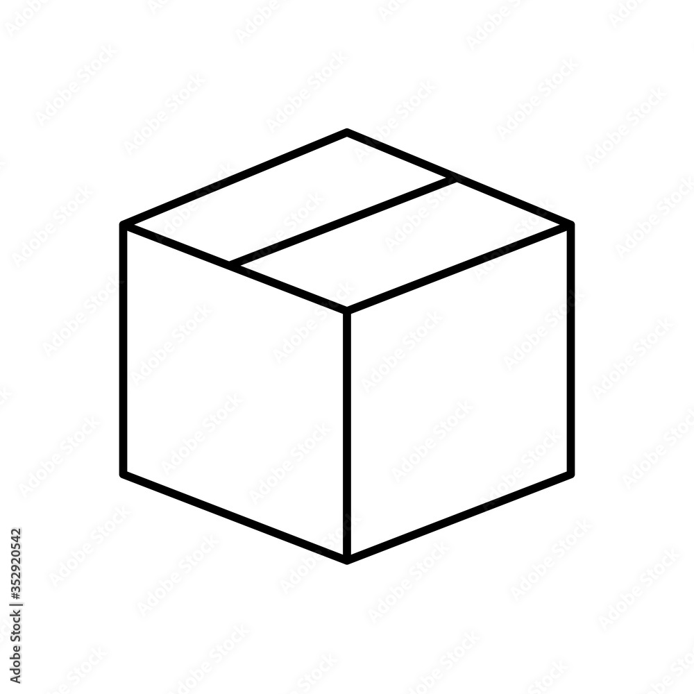 Delivery box line style icon vector design Delivery box line style icon vector design