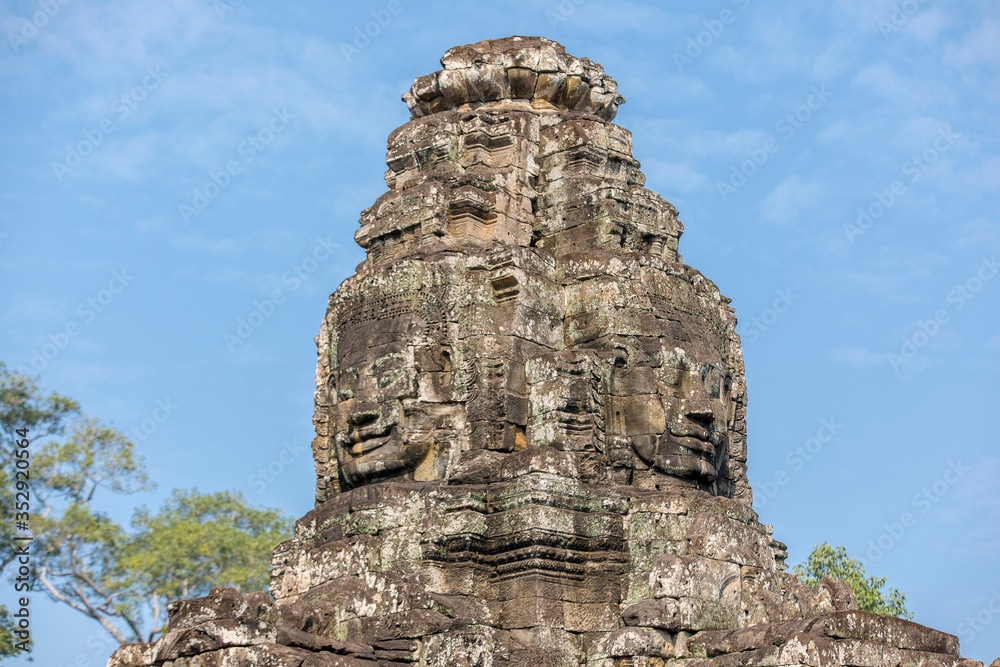 The Faces of The Bayon Temple, Siem Reap, Cambodia The Faces of The Bayon Temple, Siem Reap, Cambodia