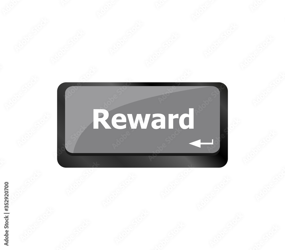 Reward word on keyboard keys showing payoff or roi Reward word on keyboard keys showing payoff or roi