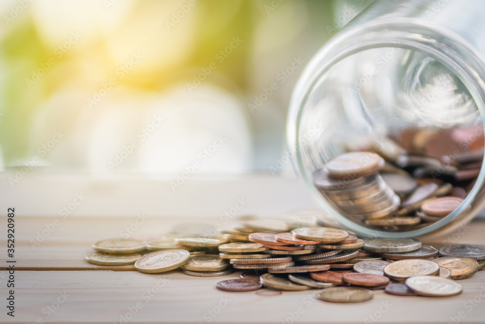 Collecting coins and adding copy space Collecting coins and adding copy space