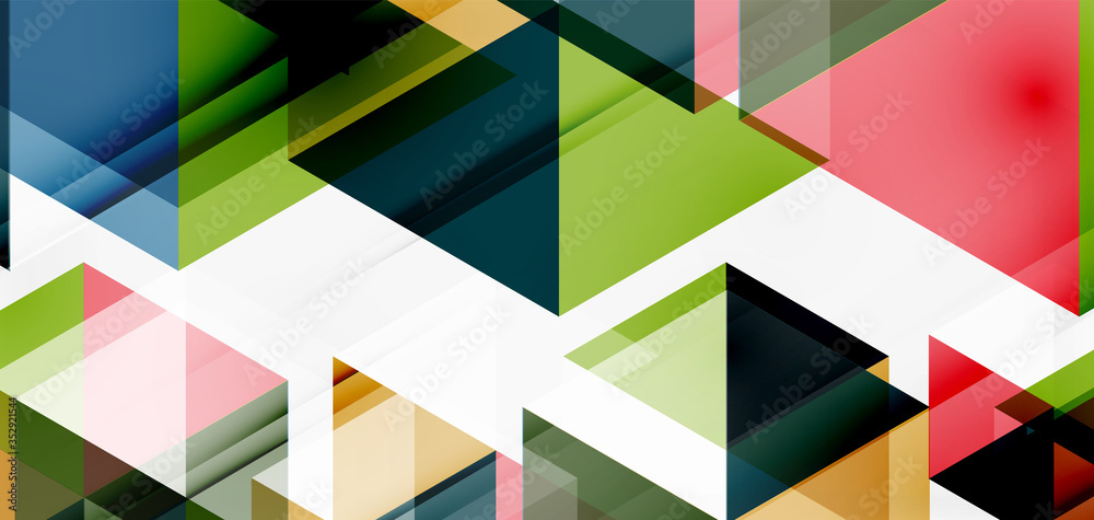 Geometric abstract background, mosaic triangle and hexagon shapes. Trendy abstract layout template for business or technology presentation, internet poster or web brochure cover, wallpaper Geometric abstract background, mosaic triangle and hexagon shapes. Trendy abstract layout template for business or technology presentation, internet poster or web brochure cover, wallpaper