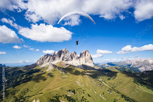 Paraglider from the Follow-me perspective