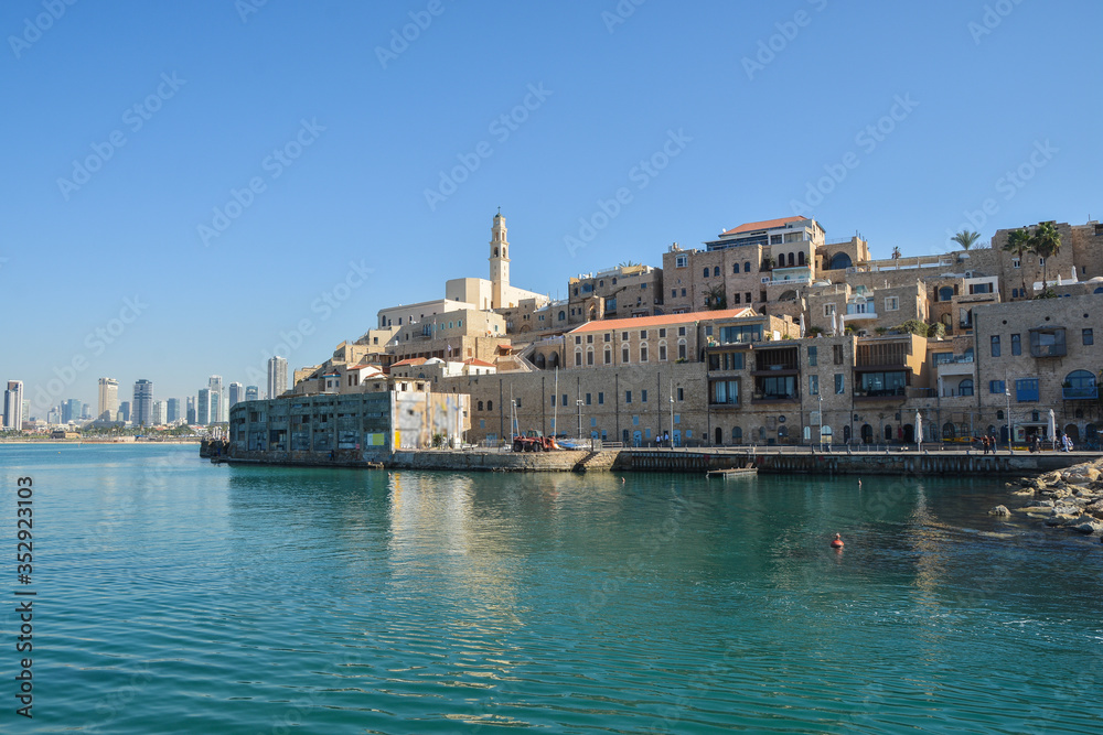 The old city of Jaffa from the Mediterranean Sea.