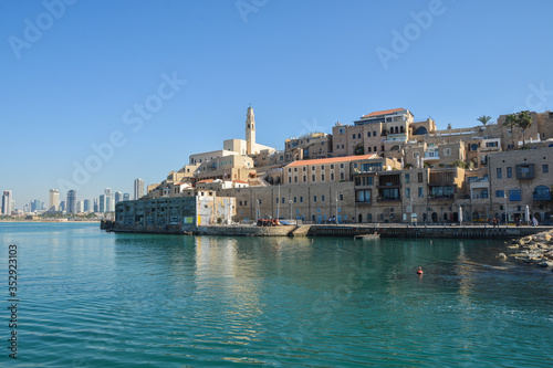 The old city of Jaffa from the Mediterranean Sea.