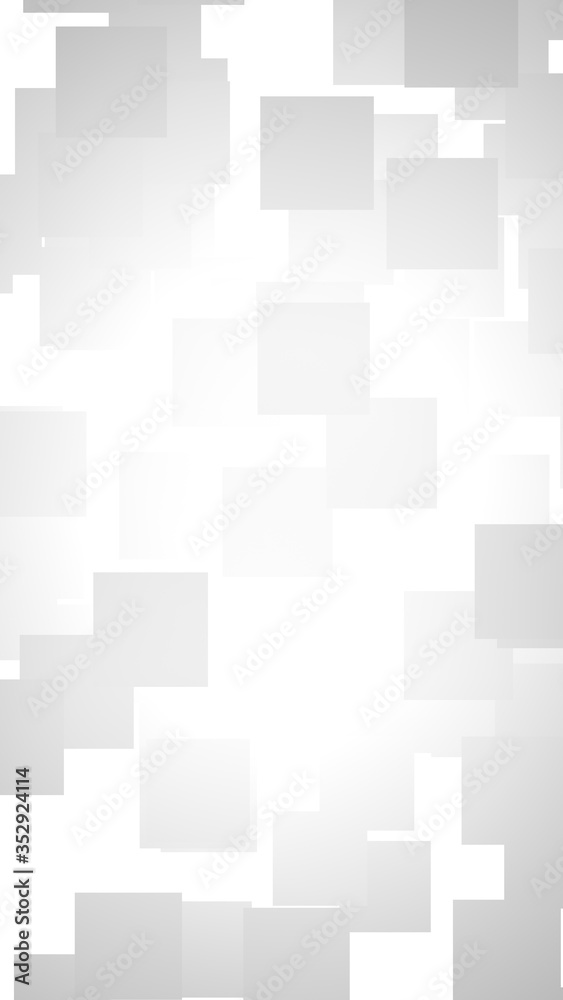 White abstract background. Misty backdrop with grey squares. 3D illustration