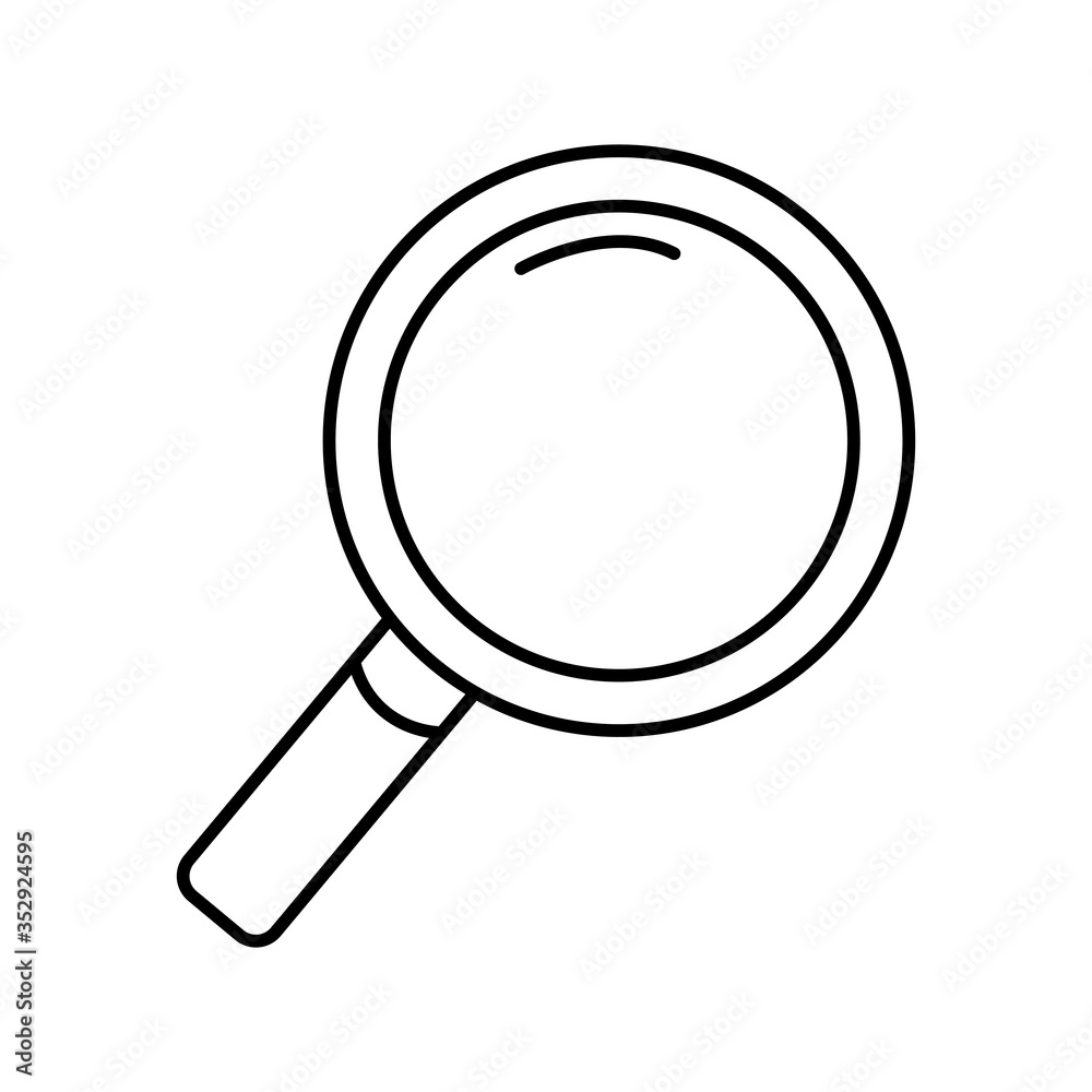 Isolated lupe line style icon vector design Isolated lupe line style icon vector design